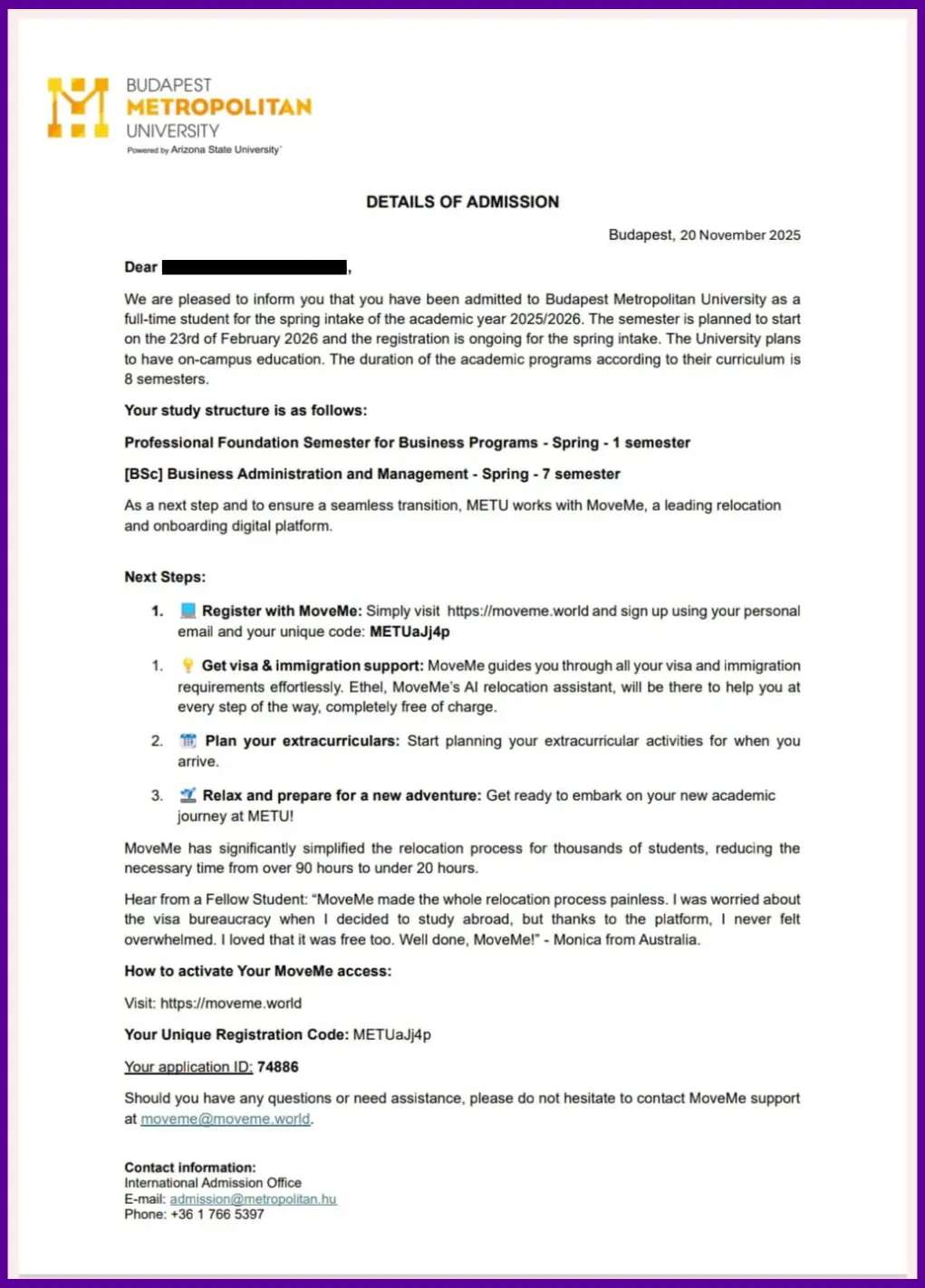 وثيقة القبول